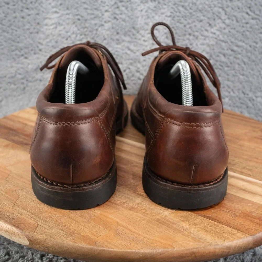 Florsheim Brown Leather Lace-Up Boat Shoes Size 12 D